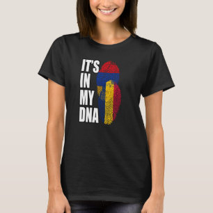 Chadian And Armenian Mix DNA Flag Heritage T-Shirt