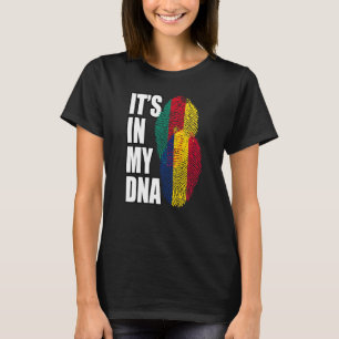 Chadian And Cameroonian Mix DNA Flag Heritage T-Shirt