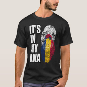 Chadian And South Korean Mix DNA Heritage Flag T-Shirt