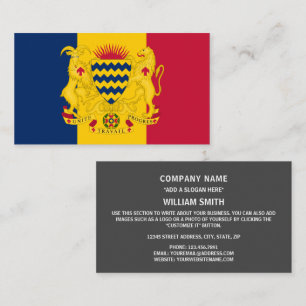 Chadian Flag & Coat of Arms, Flag of Chad Business Card