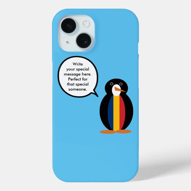 Chadian Flag Wildlife Penguin Personalised Gift Case-Mate iPhone Case (Back)