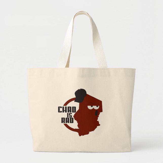 chadisrad.com main logo large tote bag (Front)