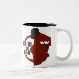chadisrad.com main logo Two-Tone coffee mug