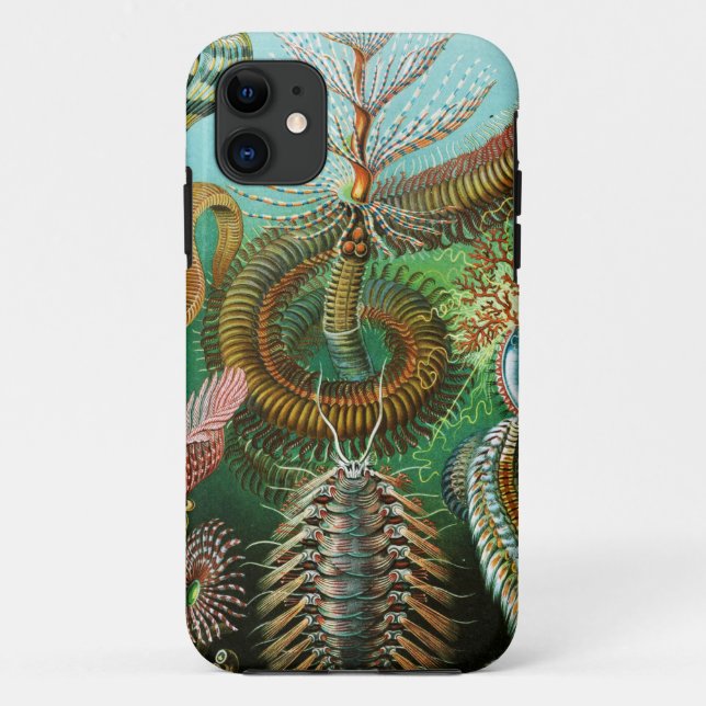 Chaetopoda illustration by Ernst Haeckel Case-Mate iPhone Case (Back)