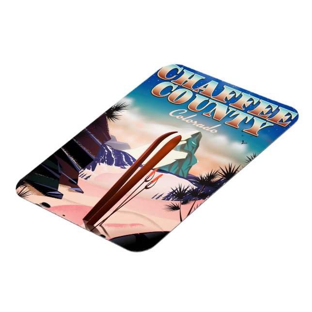 Chaffee County, Colorado ski poster. Magnet (Left Side)