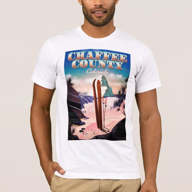 Chaffee County, Colorado ski poster. T-Shirt (Front)