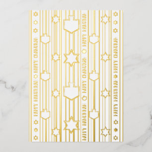 Chag Sameach Happy Chanukah Foil Holiday Card