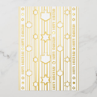 Chag Sameach Happy Chanukah Foil Holiday Card