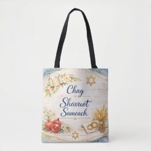 Chag Shavuot Sameach, Happy Shavuot Tote Bag