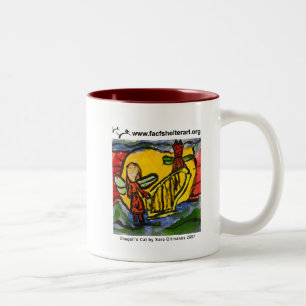 Chagall's Cat Two-Tone Coffee Mug