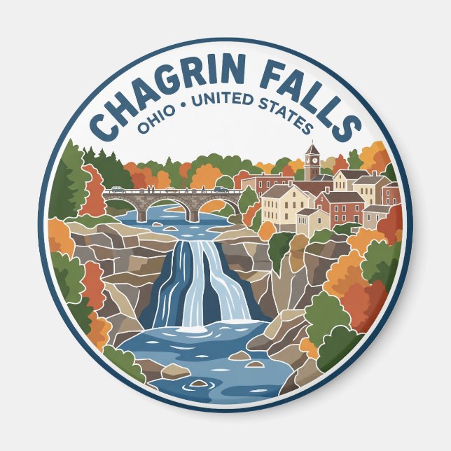 Chagrin Falls Ohio Magnet (Front)