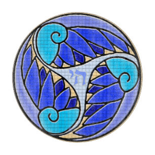 Chai Art Nouveau Mosaic Charcuterie Board 