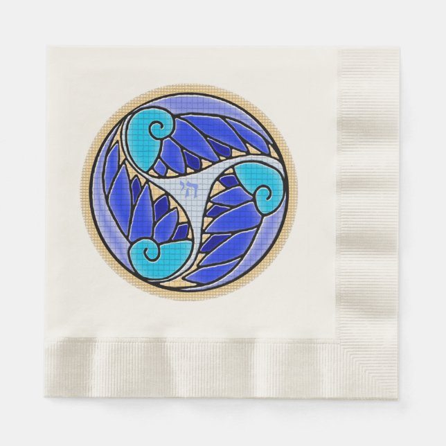 Chai Art Nouveau Mosaic  Napkin (Front)