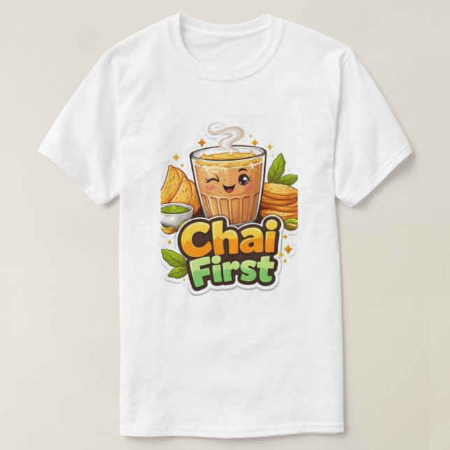 Chai First. T-Shirt (Design Front)