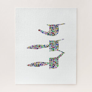 Chai Gemstone Art - Hebrew Symbol for Life Jigsaw Puzzle