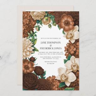 Chai Latte, Burnished Copper & Coffee Quartz Invitation