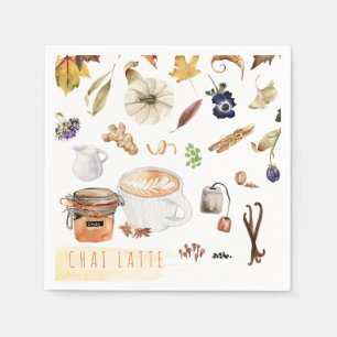 Chai Latte   Thanksgiving Friendsgiving  Napkin
