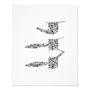 Chai symbol made with Gemstones in All Colours Photo Print