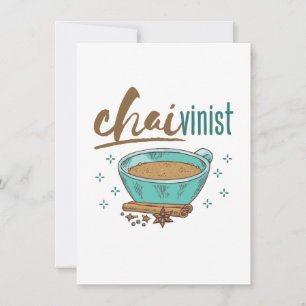 Chai Tea Lover "Chaivinist"  Holiday Card