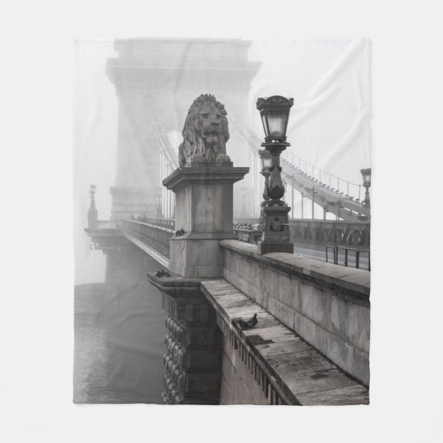 CHAIN BRIDGE, BUDAPEST FLEECE BLANKET (Front)