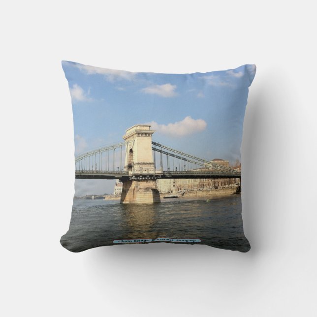 Chain Bridge, Budapest, Hungary Cushion (Front)