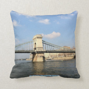 Chain Bridge, Budapest, Hungary Cushion