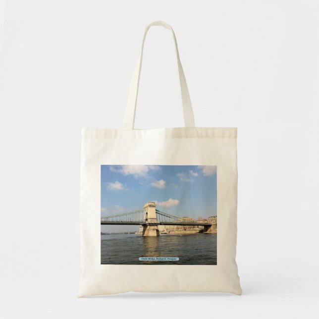 Chain Bridge, Budapest, Hungary Tote Bag (Front)