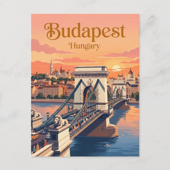 Chain Bridge Hungary Postcard (Front)