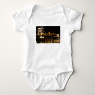 Chain Bridge with Buda Castle Hungary Budapest Baby Bodysuit