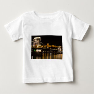Chain Bridge with Buda Castle Hungary Budapest Baby T-Shirt