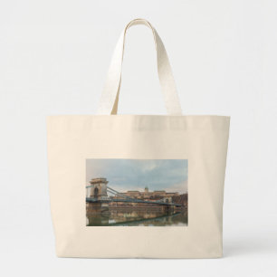 Chain Bridge with Buda Castle Hungary Budapest Large Tote Bag
