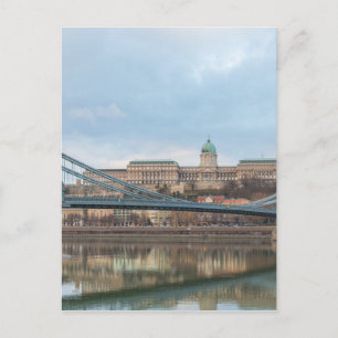 Chain Bridge with Buda Castle Hungary Budapest Postcard
