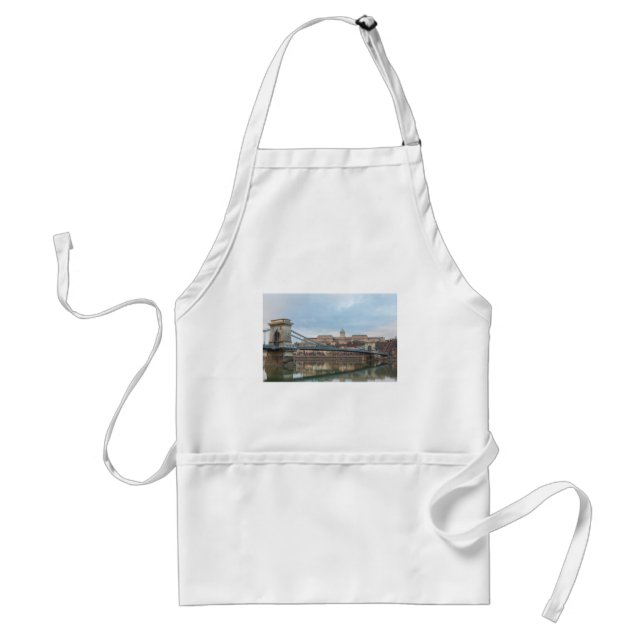 Chain Bridge with Buda Castle Hungary Budapest Standard Apron (Front)