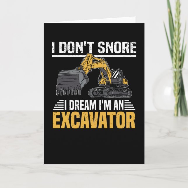 Chain Excavator Excavator Apology Construction Card (Front)