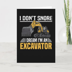 Chain Excavator Excavator Apology Construction Card