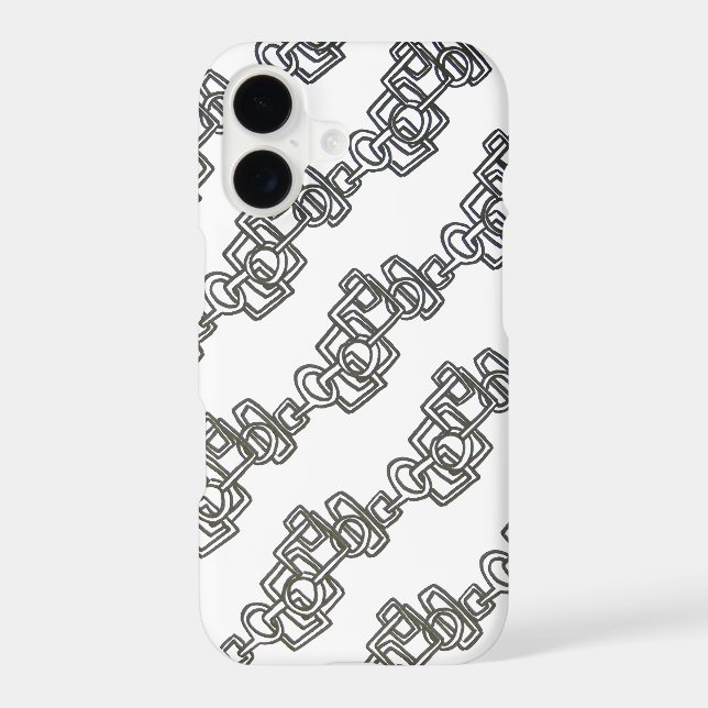 Chain Link-Chic Black And White Pattern (Back)