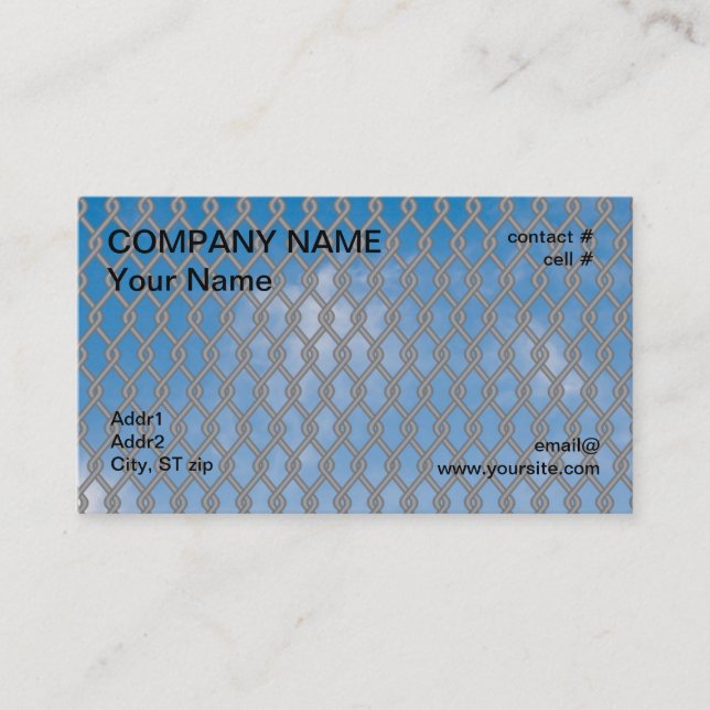 Chain link fence business card (Front)