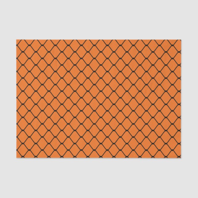 Chain Link Fence on Orange Tissue Paper (Front)
