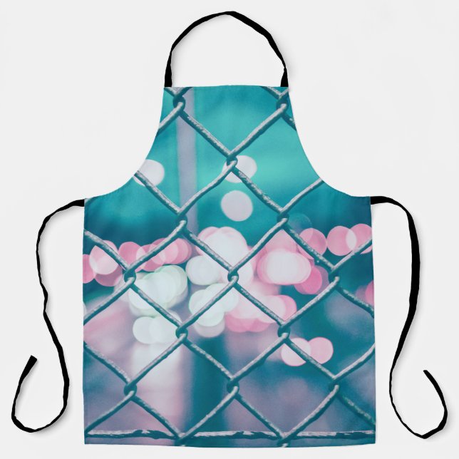 CHAIN LINK FENCE WITH BOKEH LIGHTS APRON (Front)
