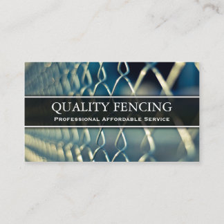 Chain Link Fencing / Fence Photo Business Card