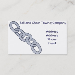 Chain Link Towing Wrecking Company Business Cards