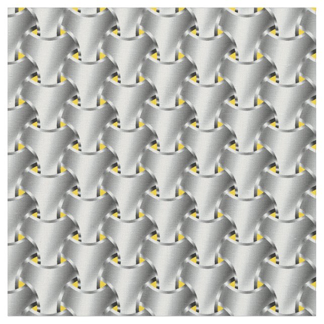 Chain Mail on Yellow Fabric (Close Up)