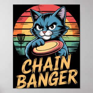 Chain Nger Disc Golf Cat Humour Poster