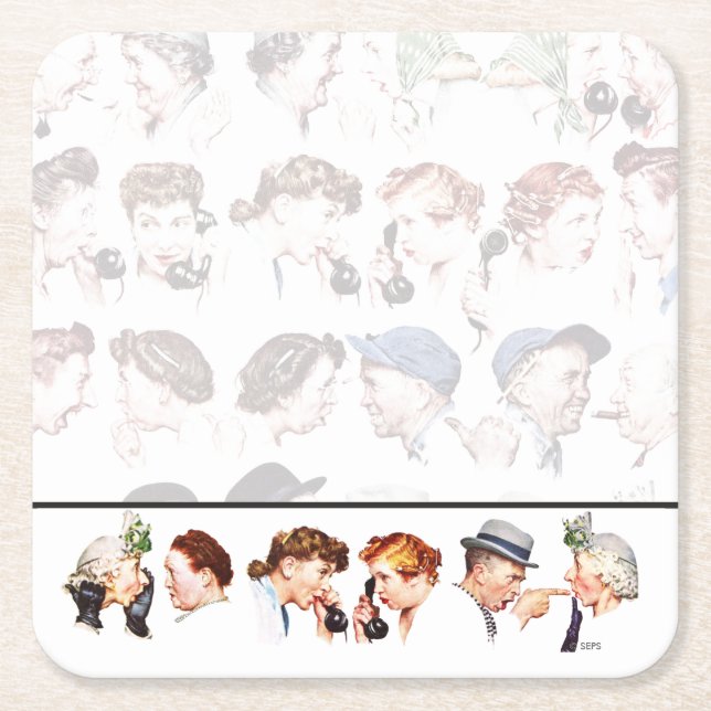 Chain of Gossip 4 Square Paper Coaster (Front)