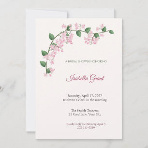 Chain of Love Coral Vine Bridal Shower Invitation