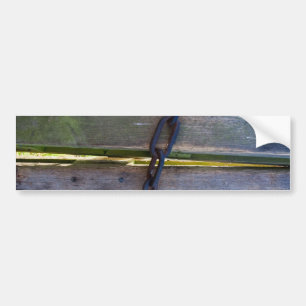 Chain on wood bumper sticker