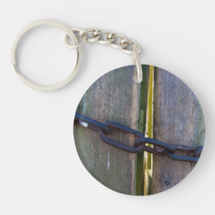 Chain on wood key ring