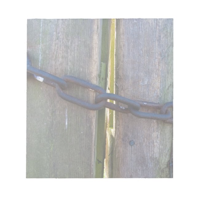 Chain on wood notepad (Front)