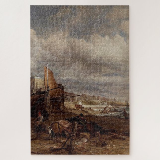 Chain Pier in Brighton by John Constable Jigsaw Puzzle (Vertical)