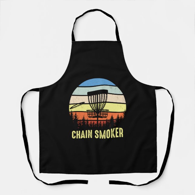 Chain Smoker Disc Golf best golf gifts Apron (Front)
